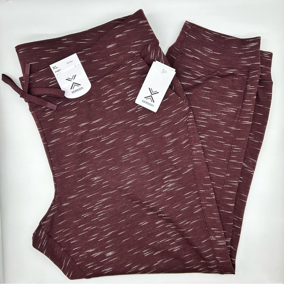 Xersion Women’s Bold Burgundy Mid Rise Moisture Wicking Jogger Pant Sizes L XL - Picture 8 of 10